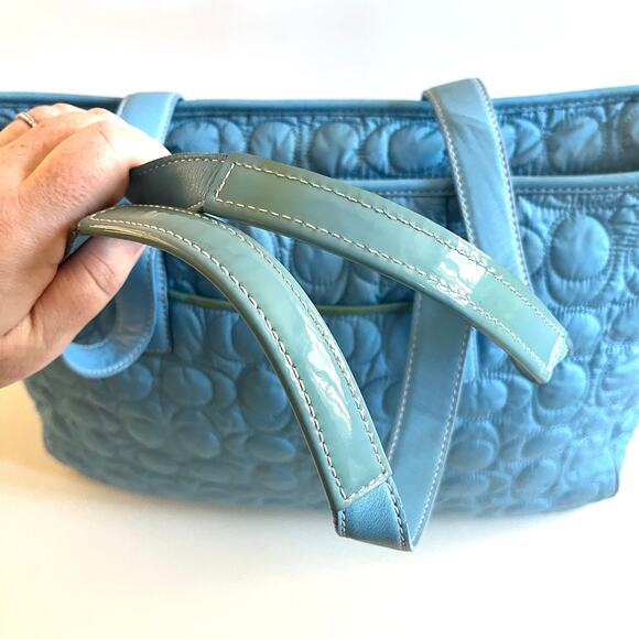 COACH VINTAGE Quilted Diaper Bag, Blue, Everyday Shoulder Bag - Picture 9 of 14